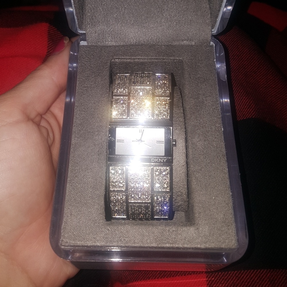 DKNY Stainless Steel Watch w/ Crystal Accents